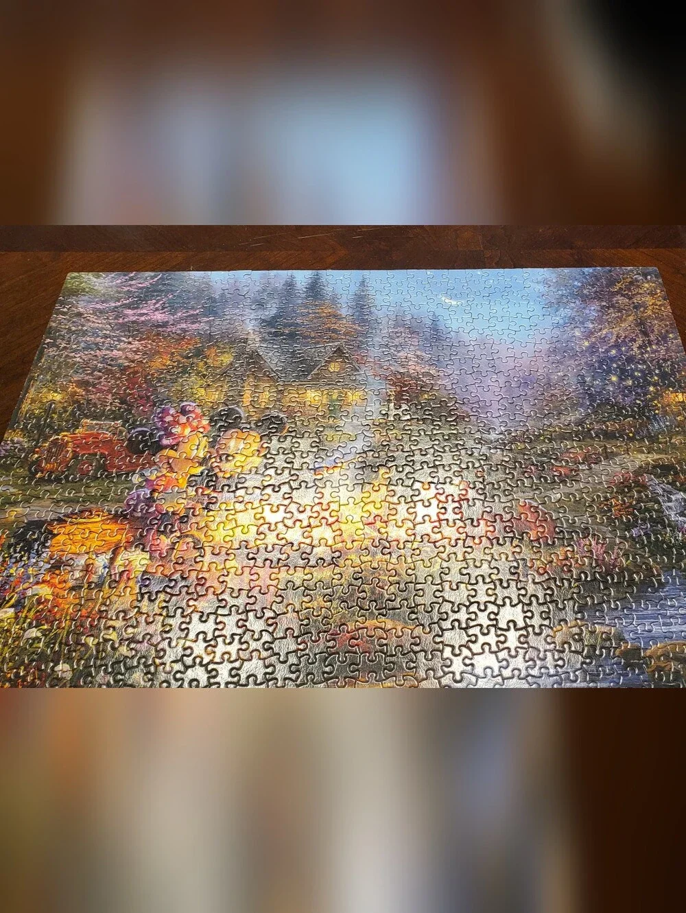 Disney Thomas Kinkade Puzzle Lot Of 3 Mickey And Minnie Mouse
